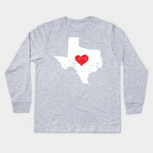 <3 Texas Gift or Souvenir T Shirt for Men Women and Kids Kids Long Sleeve T-Shirt